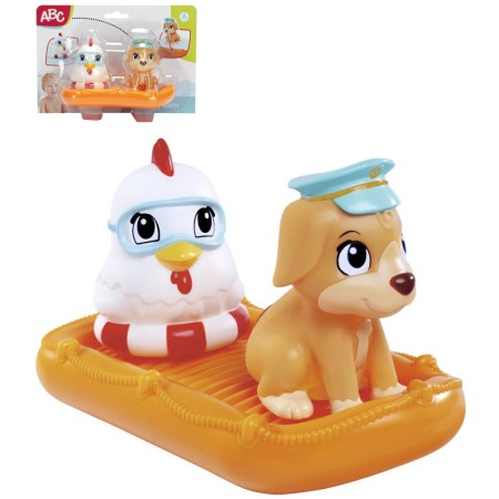 SIMBA Loďka záchranný člun + 2 zvířátka námořníci na koupání do vody