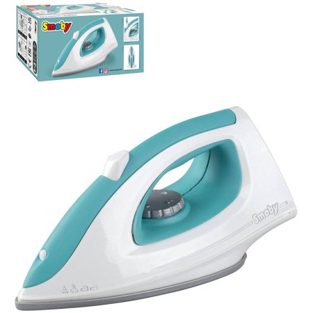 SMOBY Žehlička dětská napařovací 18cm modro-bílá plast