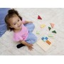 EICHHORN DŘEVO Montessori čtverce puzzle baby vkládačka na desce