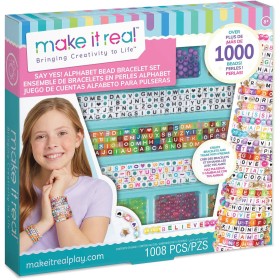 MAKE IT REAL Korálky s písmenky kreativní set výroba dětské bižuterie