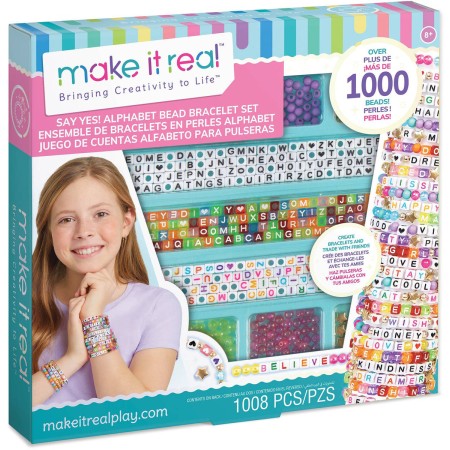 MAKE IT REAL Korálky s písmenky kreativní set výroba dětské bižuterie