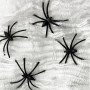 KARNEVAL Pavoučí síť bílá se 4 pavouky 3cm Halloween party dekorace