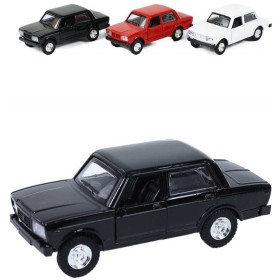Auto Lada retro model 12cm zpětný chod na baterie Světlo Zvuk 3 barvy kov