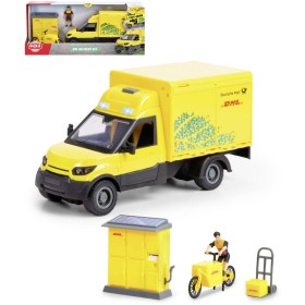 DICKIE Zásilková doprava auto DHL s figurkou a doplňky na baterie Světlo Zvuk