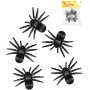 Pavouk černý 11cm zvířátko set 5ks Halloween dekorace