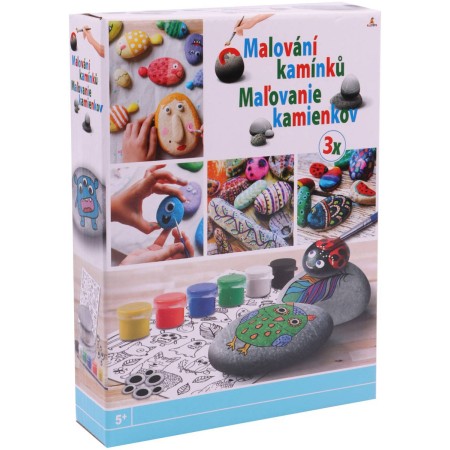Malování na kamínky zvířátka s očima kreativní set se samolepkami