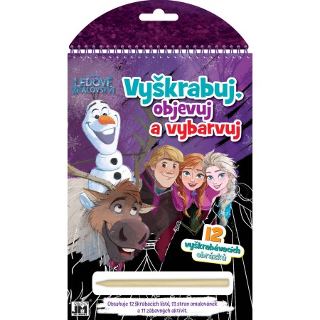 JIRI MODELS Vyškrabuj, objevuj, vybarvuj Ledové Království kreativní sešit