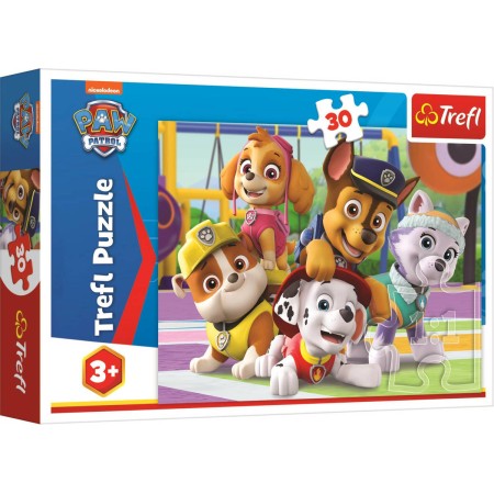 TREFL PUZZLE Tlapková patrola: Vždy včas 27x20cm skládačka 30 dílků