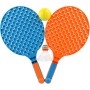Soft líný tenis / badminton set 2 barevné pálky s míčkem a košíčkem 2v1