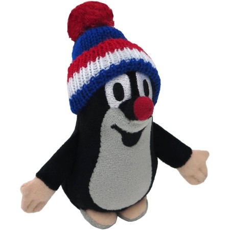 MORAVSKÁ ÚSTŘEDNA Krtek (Krteček) 12cm modrý kulich trikolora PLYŠ