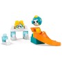 MEGA BLOKS Velká skluzavka baby stavebnice Peek A Blocks set 13 dílků + zvířátko