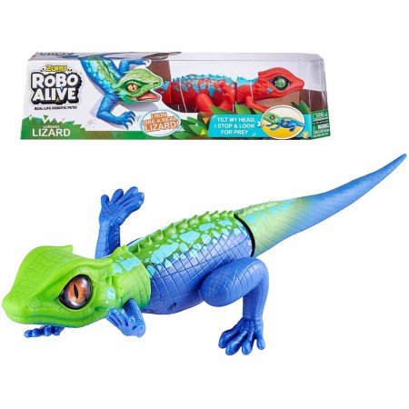 ZURU Robo Alive ještěrka zvířátko na baterie reaguje na dotek realistický vzhled 2 barvy plast