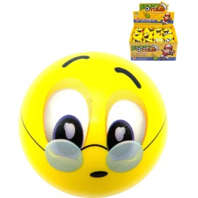 Míček soft s potiskem smajlík 6cm balonek pěnový různé druhy