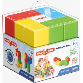 GEOMAG Magicube Green line Eko baby kostky barevné magnetické set 24ks