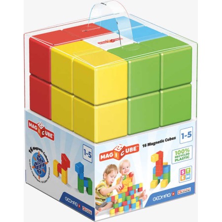GEOMAG Magicube Green Line Eco kostky barevné 16ks STAVEBNICE