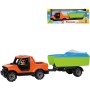 LENA Truckies auto pickup funkční set s loďkou a přívěsem v krabici 01633