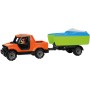 LENA Truckies auto pickup funkční set s loďkou a přívěsem v krabici 01633
