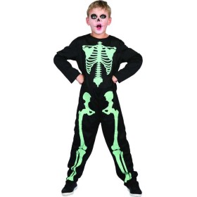 KARNEVAL Šaty Kostra svítí ve tmě vel. L (130-140cm) 9-12 let *KOSTÝM*