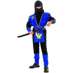 KARNEVAL Šaty Ninja černomodré vel. L (130-140cm) 8-10 let KOSTÝM