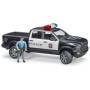 BRUDER 02505 Auto policie Dodge RAM 2500 s figurkou na baterie Světlo Zvuk