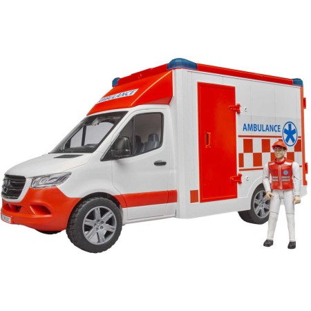 BRUDER 02676 Mercedes-Benz Sprinter sanitka s řidičem na baterie Světlo Zvuk