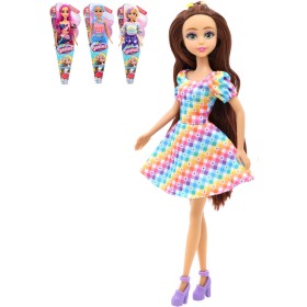 Dreameez mini panenka fashion dlouhé vlasy v kornoutku 4 druhy