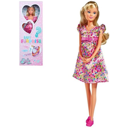 SIMBA Panenka Steffi těhotná maminka s miminkem s překvapením 3 druhy