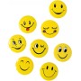 Odznak smajlík velký kulatý 4,5cm žlutý různé druhy