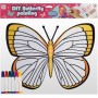 KARNEVAL Křídla motýlí na záda kreativní set s 6 fixy k vybarvení