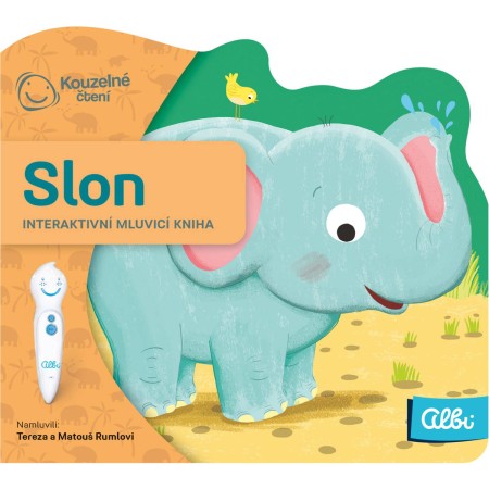 ALBI Kouzelné čtení Kniha interaktivní Slon baby minikniha tvarovaná