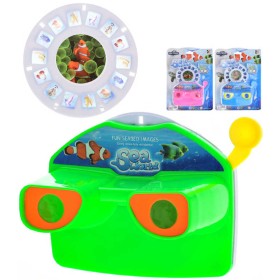 Foťák s promítáním zvířátka mořský svět set se 2 stereo kotoučky plast 3 barvy