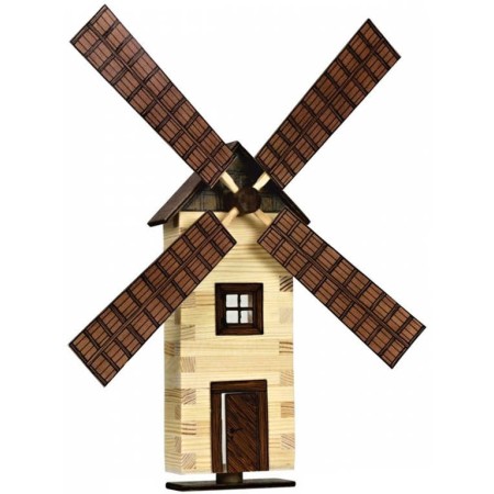 WALACHIA Větrný mlýn na zeď W15B Hobby Kit DŘEVĚNÁ STAVEBNICE