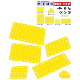 MERKUR ND112 Desky velké plastové set 24ks KOVOVÁ STAVEBNICE