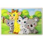DŘEVO PUZZLE Zvířátka 3D vkládací 8 dílků na desce *DŘEVĚNÉ HRAČKY*