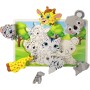 DŘEVO PUZZLE Zvířátka 3D vkládací 8 dílků na desce *DŘEVĚNÉ HRAČKY*