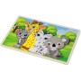 DŘEVO PUZZLE Zvířátka 3D vkládací 8 dílků na desce *DŘEVĚNÉ HRAČKY*