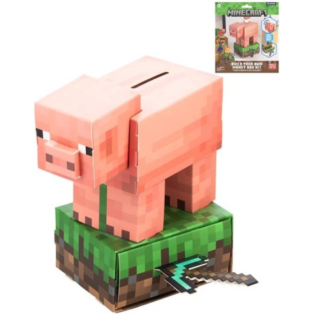 Minecraft pokladnička prasátko kreativní set výroba kasičky karton