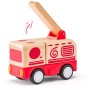 WOODY DŘEVO Auto baby hasiči na setrvačník na baterie Světlo Zvuk
