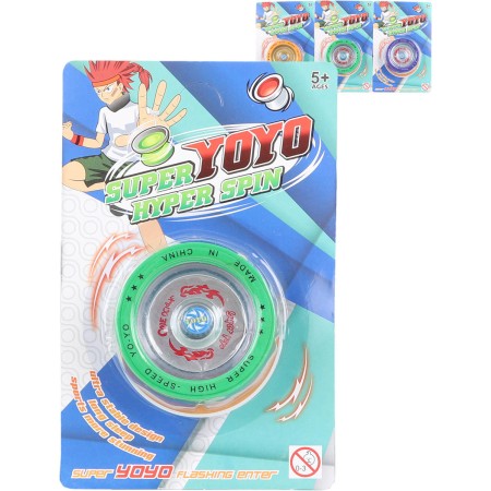 Jo Jo (yo-yo) kovové 7cm 3 barvy na kartě