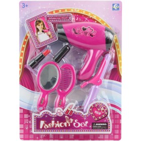 Kadeřnice dětská sada krásy s fénem na baterie s doplňky plast