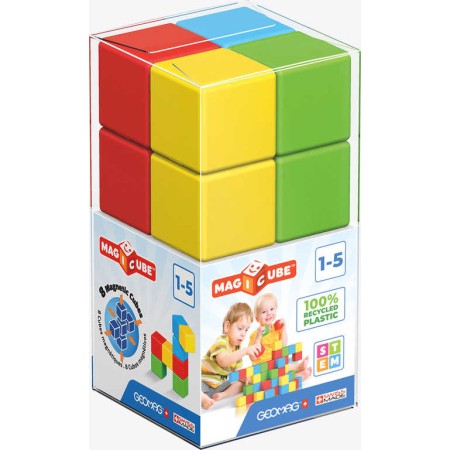 GEOMAG Magicube Green Line Eco kostky barevné 8ks STAVEBNICE