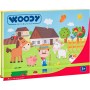 WOODY DŘEVO Puzzle skládačka magnetické tvary 64ks Statek