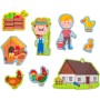 WOODY DŘEVO Puzzle skládačka magnetické tvary 64ks Statek