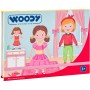 WOODY DŘEVO Puzzle skládačka magnetické tvary 39ks Módní salon