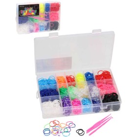 UDĚLEJ SI NÁRAMEK Gumičky LOOM BANDS 1440ks set s doplňky mix barev