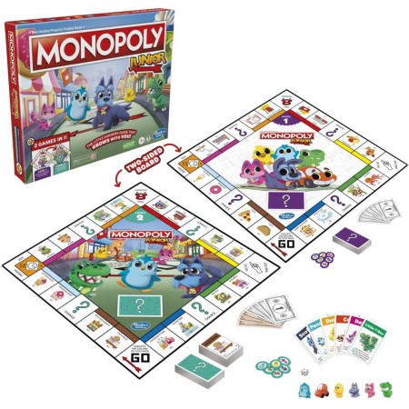HASBRO Hra MONOPOLY Junior 2v1 CZ *SPOLEČENSKÉ HRY*
