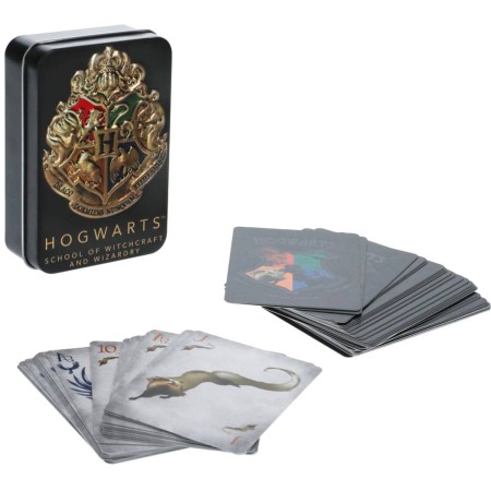 Hra karty hrací Harry Potter Bradavice v plechové krabičce dárkové balení