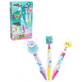 Style4Ever DIY Stylové pero s ozdobami set 2 pera + zvýrazňovač 2 druhy