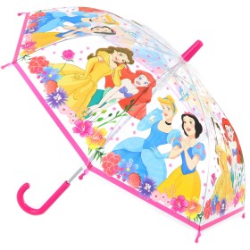 Deštník dětský Disney Princezny 60x65cm manuální transparentní holčičí