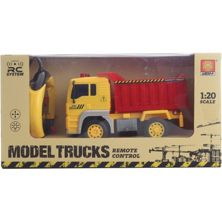 RC Auto nákladní sklápěčka 1:20 na vysílačku 27MHz na baterie Světlo